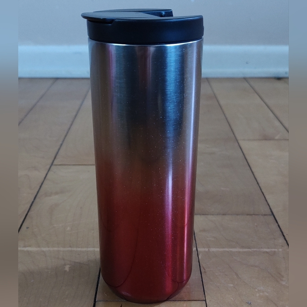 Starbucks Red and Silver Ombre Travel Mug - Picture 5 of 11